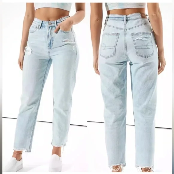 American Eagle Stretch Highest Waist 90’s Boyfriend Jeans - Picture 1 of 5
